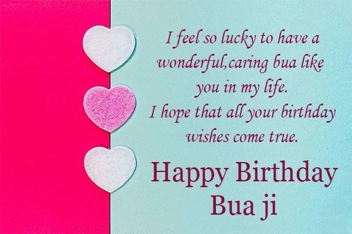 Beautiful birthday greetings for bua ji