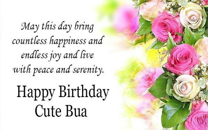 Birthday wishes for bua ji cheerful kind expression