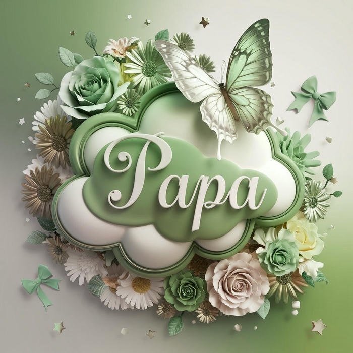 Bright smile moment Papa name dp