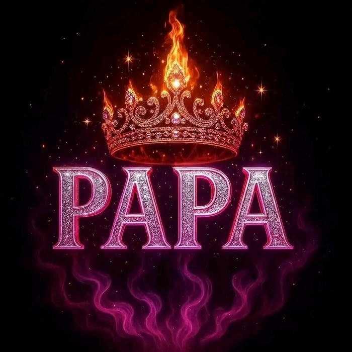 Clean minimal style Papa name dp
