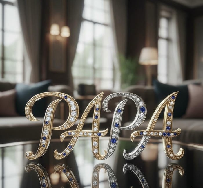 Confident modern profile Papa name dp