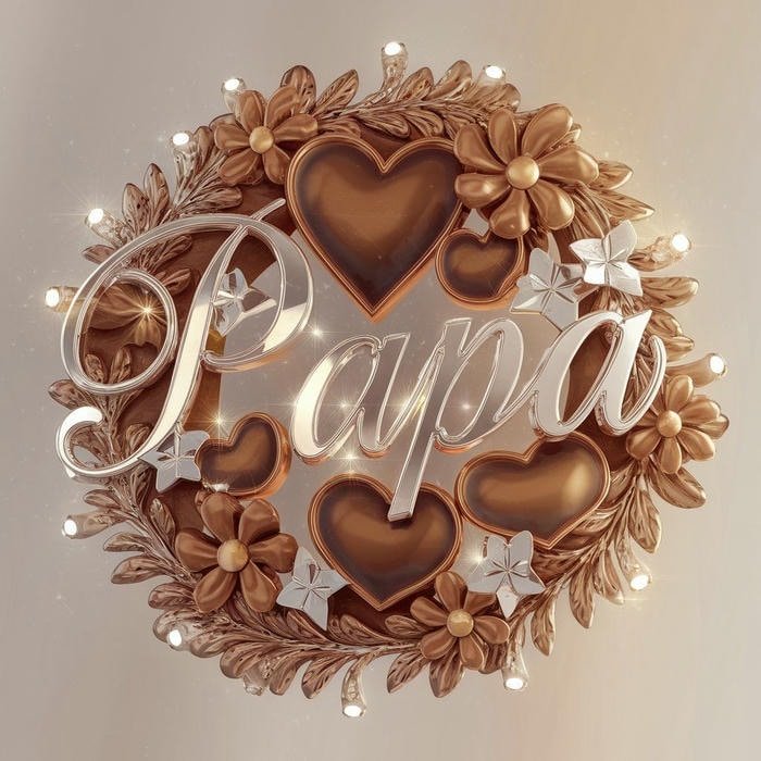 Crisp white background Papa name dp