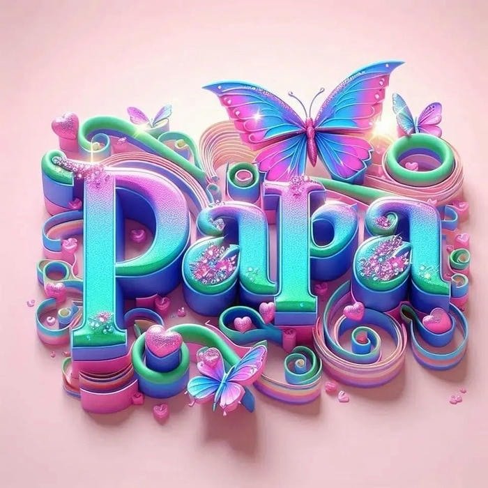 Dark aesthetic frame Papa name dp