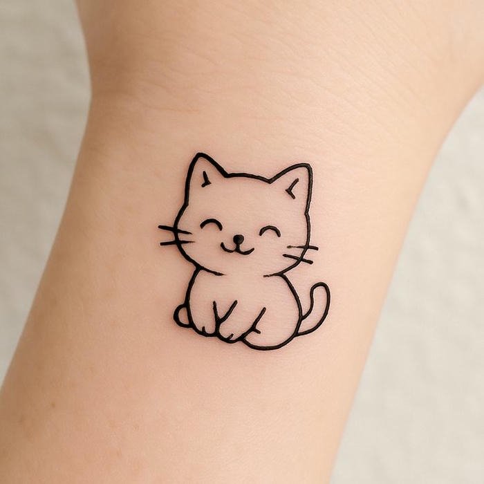 Delightful henna design with subtle geometric shapes