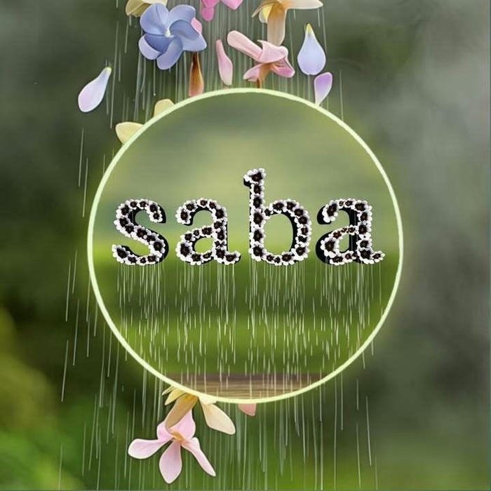 Elegant side pose portrait saba name dp