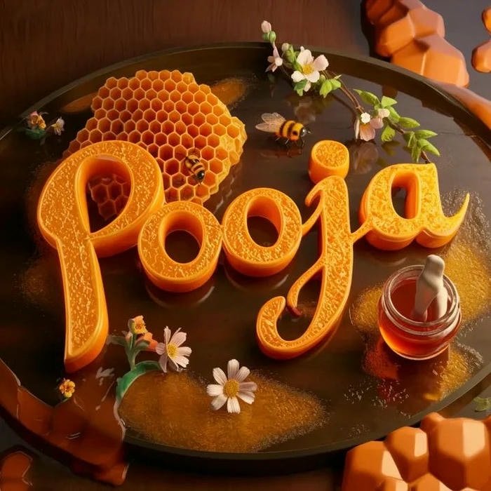 Fresh social avatar using pooja name dp