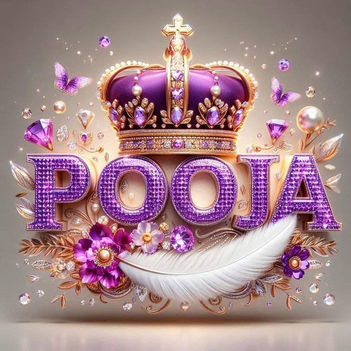Gentle confidence reflected through pooja name dp
