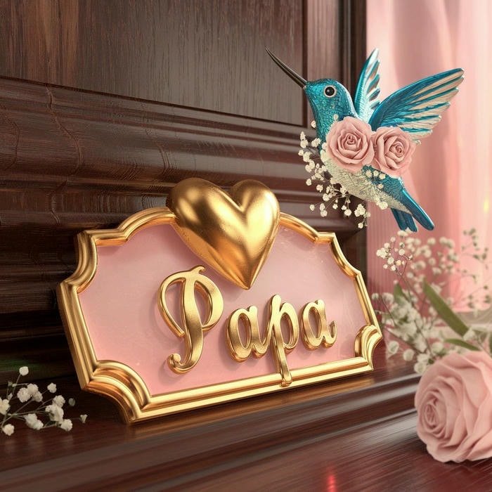 Gentle soft tone Papa name dp