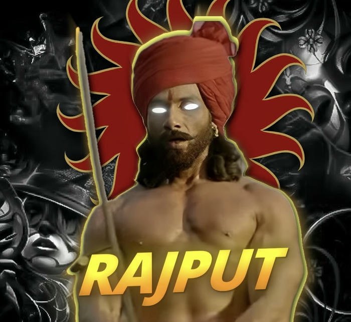 Minimal portrait emphasizing rajput name dp