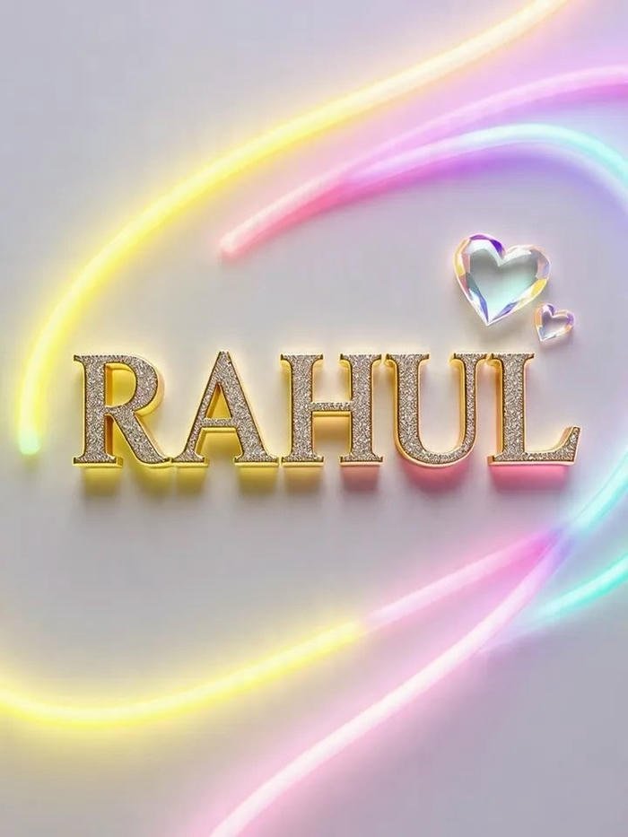 Minimal studio backdrop elevates rahul name dp
