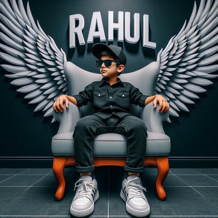 Modern visual identity shown in rahul name dp