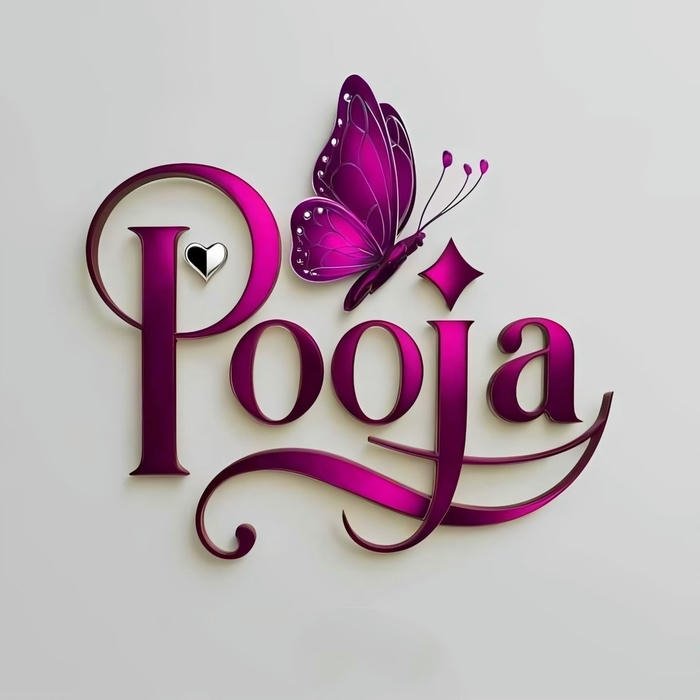 Pooja name dp bold look clean framing
