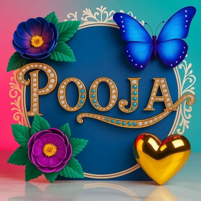 Profile concept inspired by pooja name dp