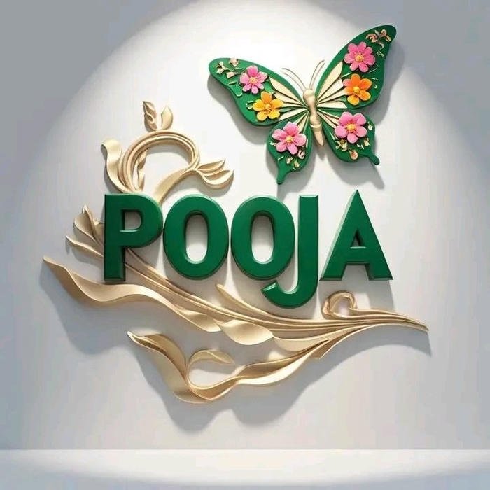 Refined casual portrait for pooja name dp