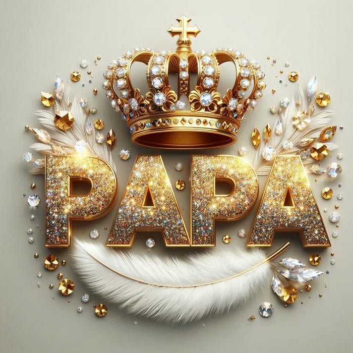 Royal black theme Papa name dp