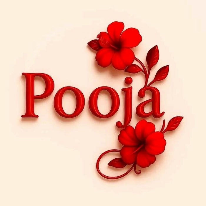 Simple framing highlights pooja name dp