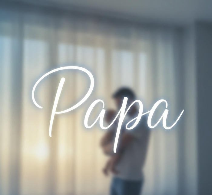 Subtle elegant finish Papa name dp