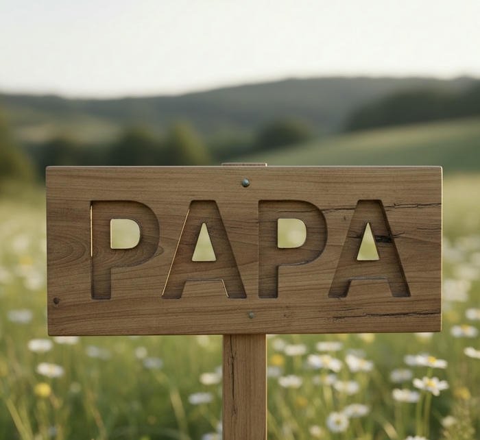 Unique creative style Papa name dp