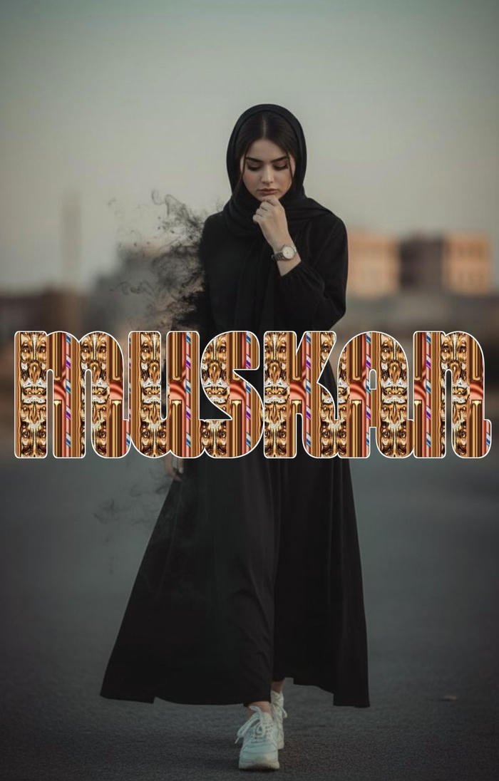 abstract elegance lives in muskan name dp