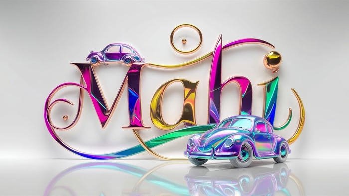 attitude style dp mahi name design