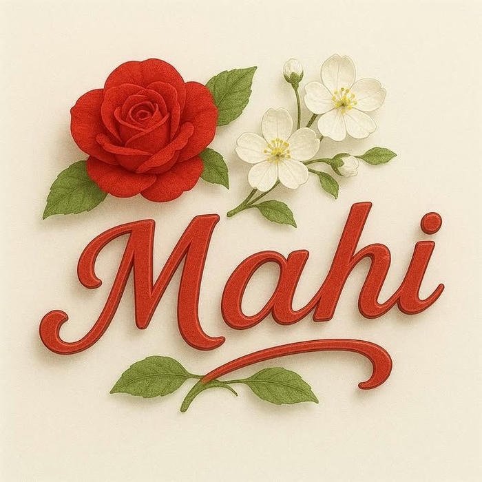 beautiful mahi name dp modern text style