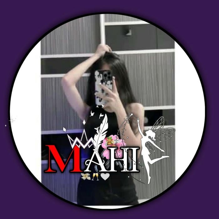 black background mahi name dp stylish look