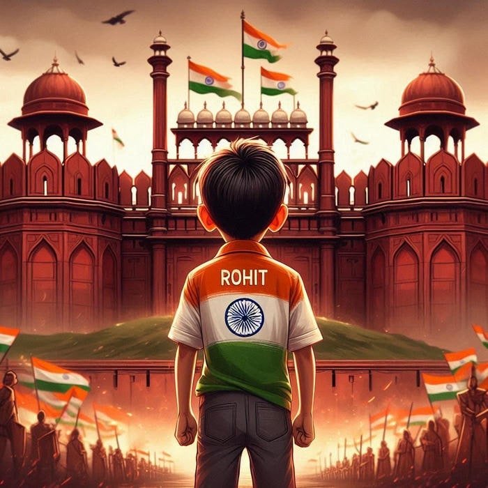 calm powerful look rohit name dp style