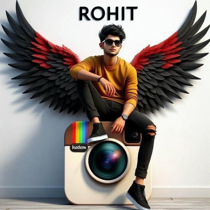 cool urban portrait rohit name dp style