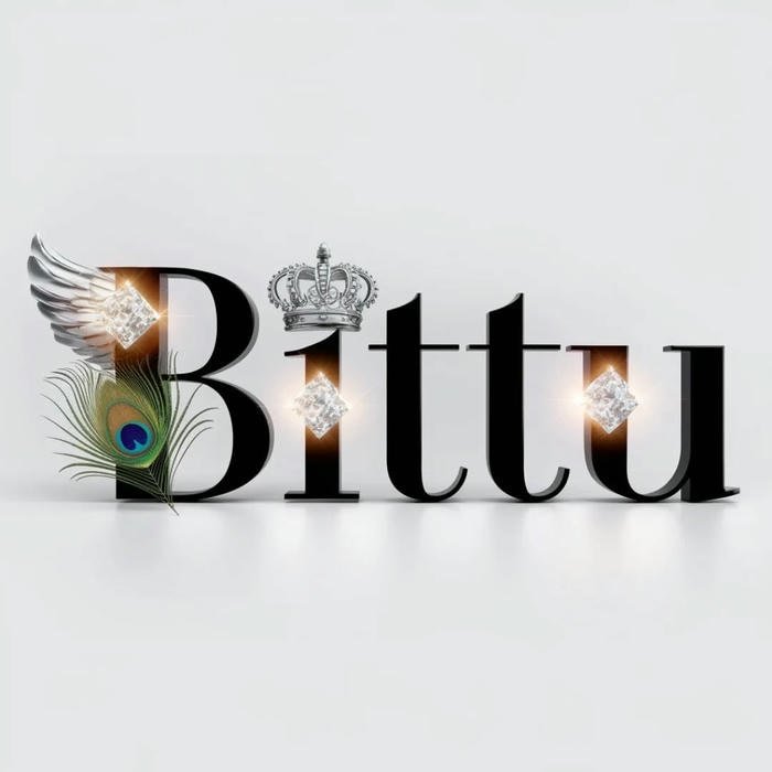 creative bittu name dp logo design