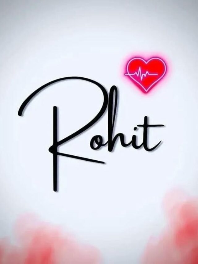 heart cute masculine portraitrohit name dp
