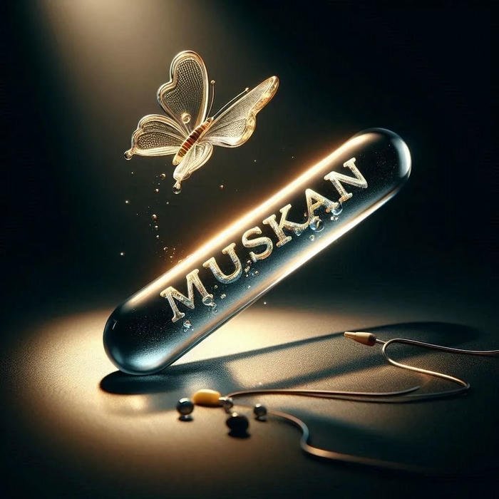 ethereal charm captured by muskan name dp