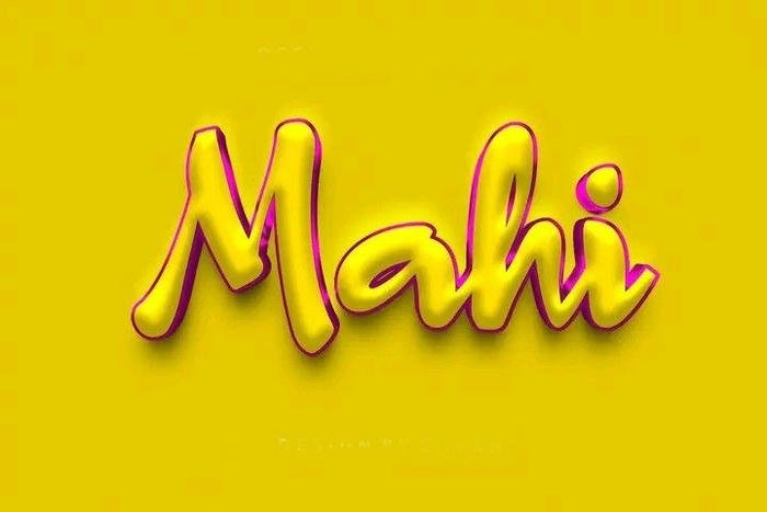 mahi name dp artistic text effect