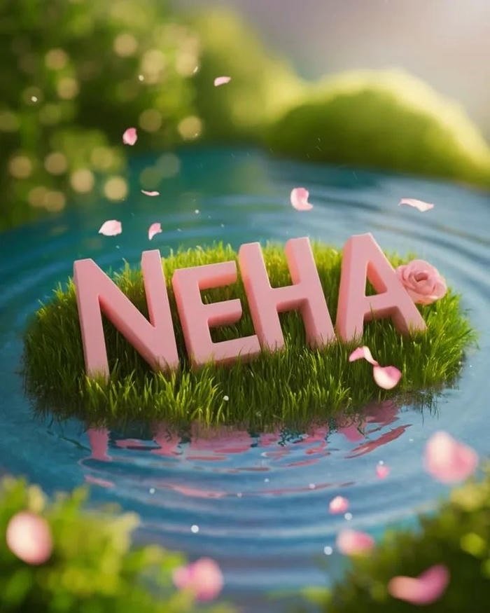 minimal mystery shaped into neha name dp