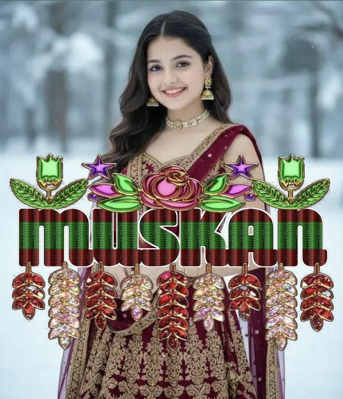 muskan name dp flowing with tranquil rhythm