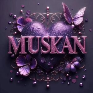 muskan name dp glowing with inner hush