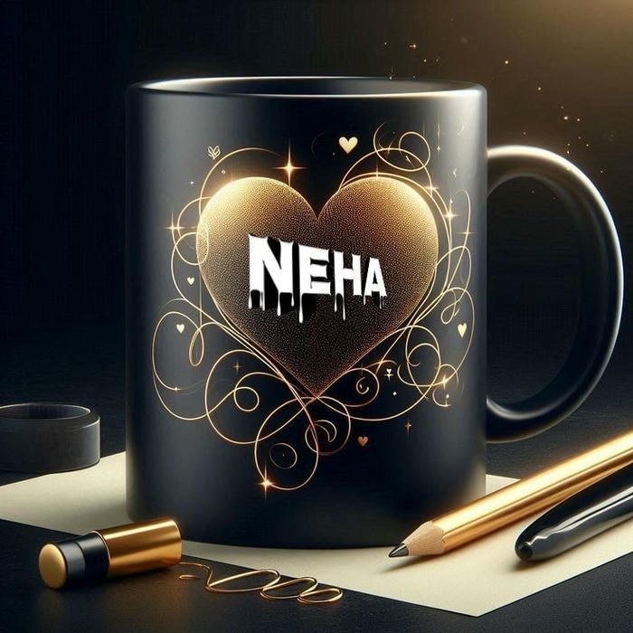 neha name dp flowing with quiet fire