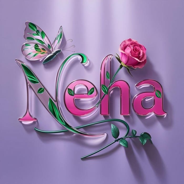 neha name dp glowing with inner balance