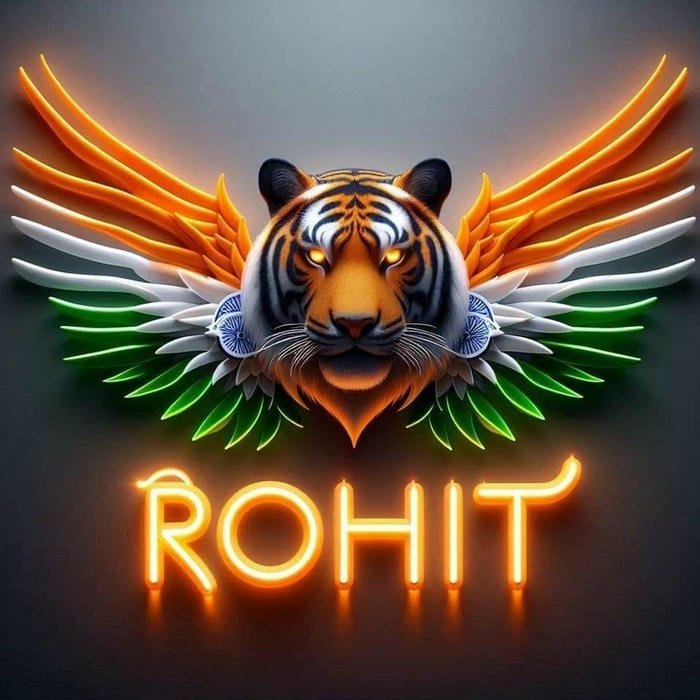 sharp contrast frame rohit name dp look