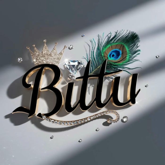 simple bittu name dp clean design