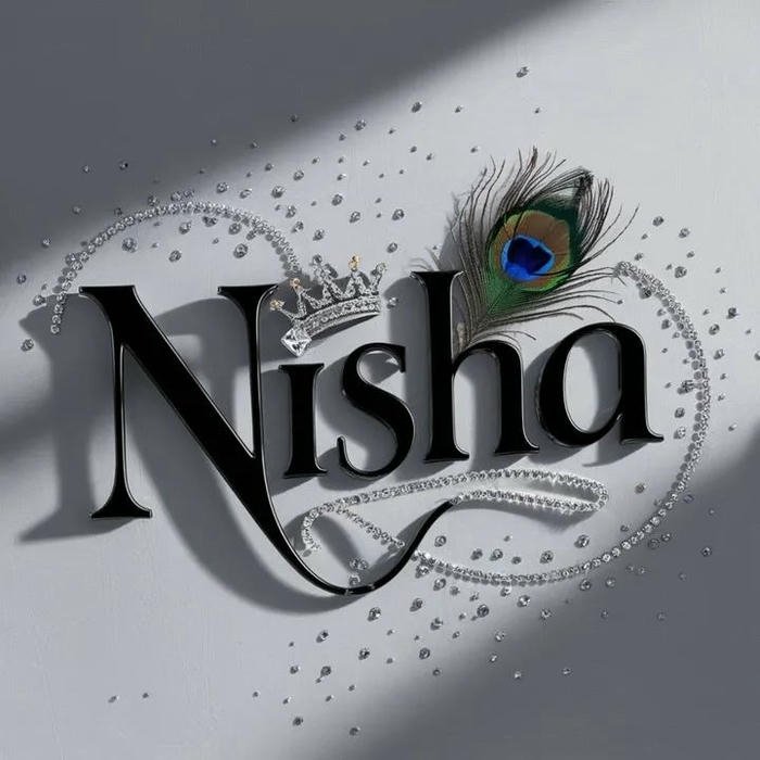 soft midnight glow captured in nisha name dp