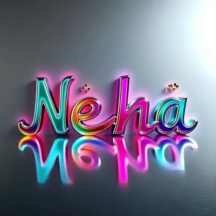 subtle glow marks neha name dp