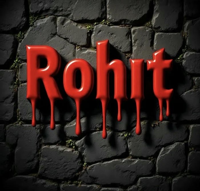 subtle glow modern rohit name dp vibe