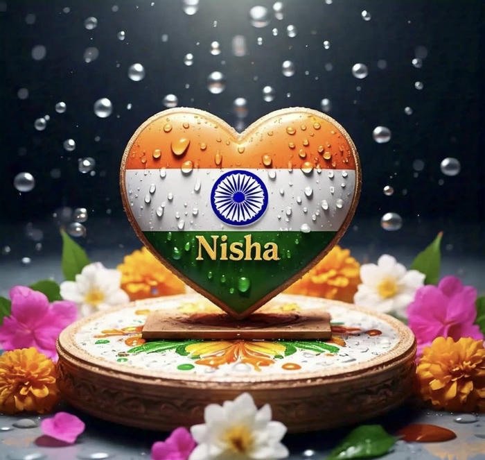 tranquil mood shaped into nisha name dp