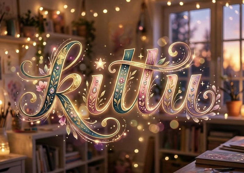 Aesthetic Kittu name dp minimal clean style
