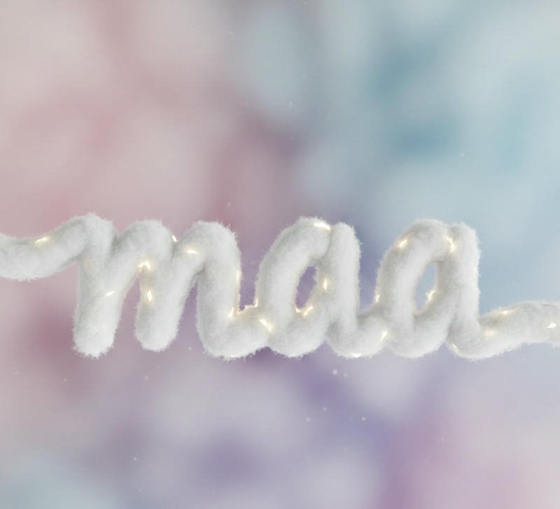 Aesthetic Maa name dp with gentle pastel tones