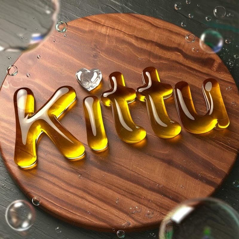 Artistic Kittu name dp trendy profile concept
