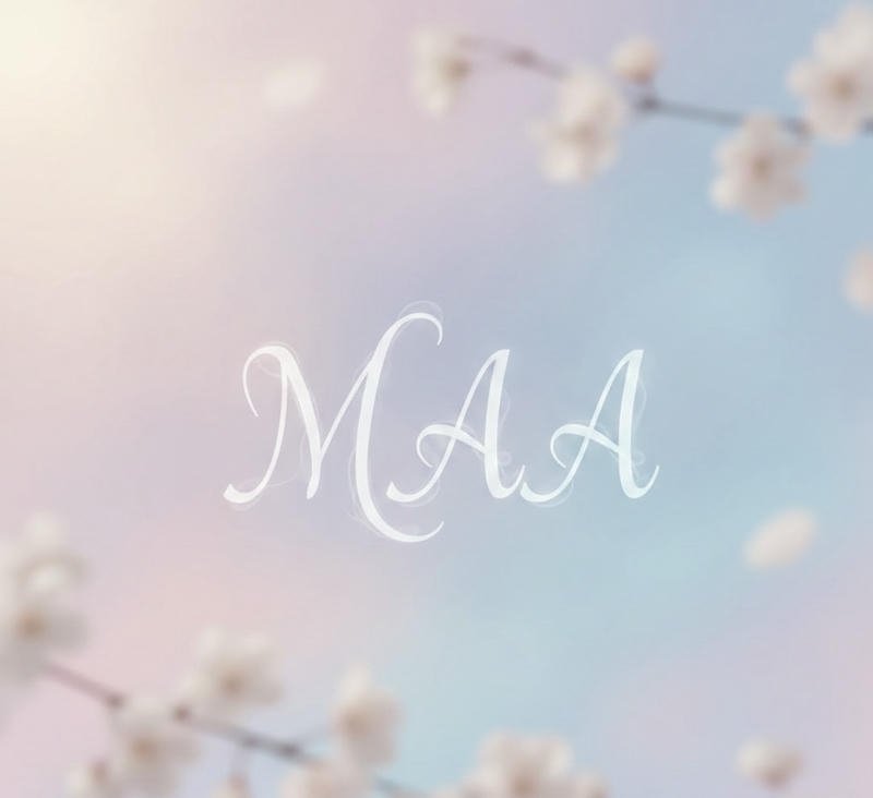 Artistic Maa name dp with gentle visual mood