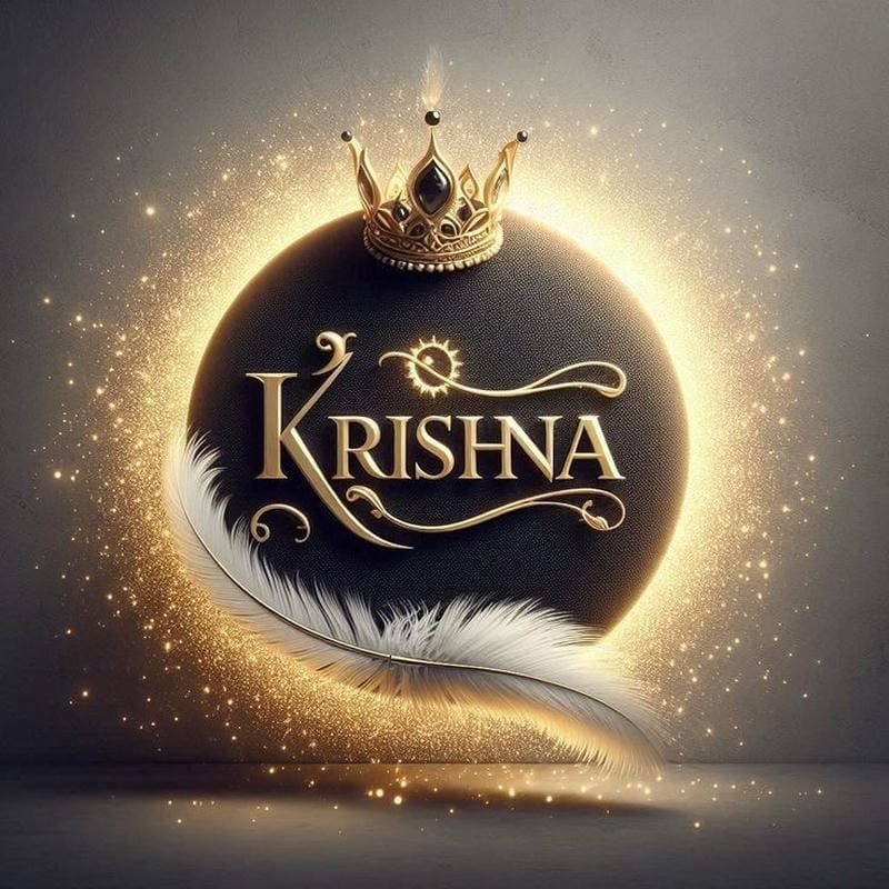 Bold Krishna name dp design for standout profiles