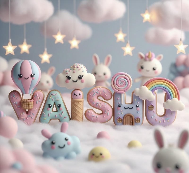 Bold Vaishu name dp for confident identity