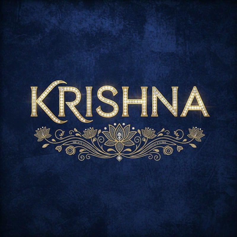 Classic Krishna name dp with traditional vibes